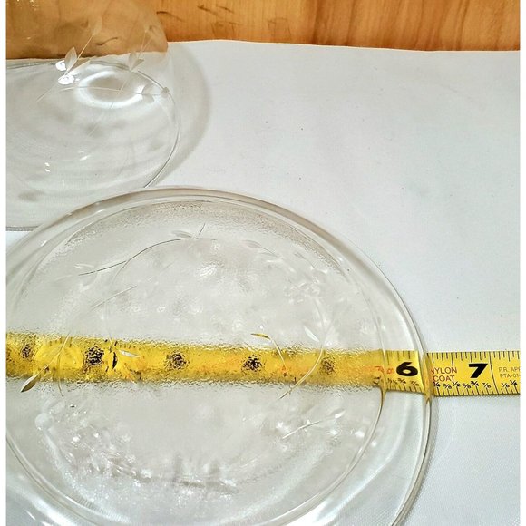 Princess House Heritage Etched Domed Butter Cheese Dish embossed design 1980s - Picture 9 of 9